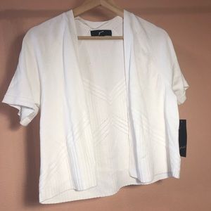 NWT white short sleeve cardigan